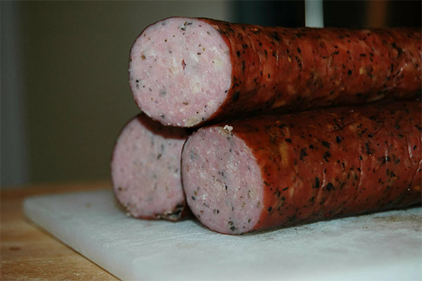 Sausage of goose meat